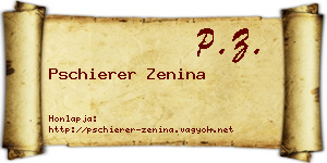Pschierer Zenina névjegykártya